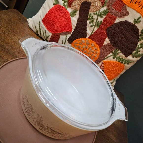 VINTAGE FOREST FANCY MUSHROOM PYREX 3 PIECE SET - Picture 5 of 5